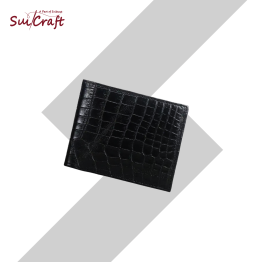 Croco Dice Wallet - Short Black