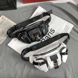 Felice Ann Unisex Multiple Zipper Pockets Soft Faux Leather Fanny Pack